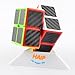 Magic Cube, Haip 2x2x2 Carbon Fiber Sticker Speed Cube Magic Cube Black (Base Holder/Bag Included)