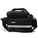 Bicycle Rear Bag，OUTERDO Bike Pannier Tail Back Seat Bag Package Handbag Cycling Bike Tail Rack Bag with Rain Cover Shoulder Strap Bag Pannier Pouch Trunk Storage Pack Travel Black
