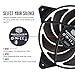 Cooler Master MasterFan Pro 120 Air Balance- 120mm Hybrid Black Case Fan, Computer Cases CPU Coolers and Radiators