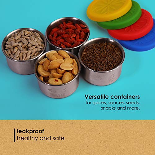 Stainless Steel Condiment Containers Set4 Reusable Condiment Mini