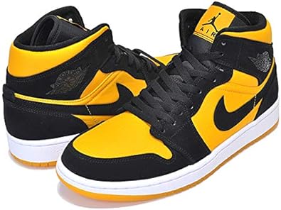 jordan aj 1 mid black and gold