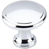 Top Knobs M377 Nouveau Collection 1-1/8" Ringed Knob, Polished Chrome