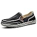 BEFAiR Mens Canvas Shoes Vintage Breathable Slip on Loafers Outdoor Walking