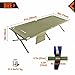 KingCamp Camping Cot Oversized Heavy Duty Folding Bed Anodized Steel Frame with Washable Mildew Resistant Polyester Fabric, Support 300 lbs Carry Bag Included, 81 x 30 x 18 inches