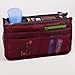 JET-BOND Multi-Pocket Handbag Organizer Liner Pouch Medium Size with Handles (Wine)