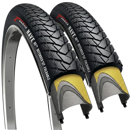 Fincci Coppia Copertoni 700x35c (37-622) – Pneumatici Pieghevoli Gravel a 60 TPI – Protezione Antiforatura 1mm – Ideali per Bici da Strada, Ibrida e Cicloturismo – Performance Leggera e Resistente