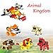kididdo 6 Pack Jumbo 2 in 1 Safari Animal Bricks Easter Eggs with Toys Inside for Kids Boys Girls Easter Gifts Surprise Eggs Easter Basket Stuffers Fillers