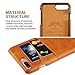 iPhone 7 Plus Leather Case, iPhone 8 Plus Premium PU Leather Wallet Case with Credit Card ID Holders, Business Style Fashion Print PU Leather Case Back Cover for iPhone 7 Plus/iPhone 8 Plus Khaki