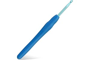 kgxulr 4 mm Crochet Hook, Aluminum Soft Grip Rubber Handle Needles Ergonomic Knitting Needles for Beginners and Handmade DIY