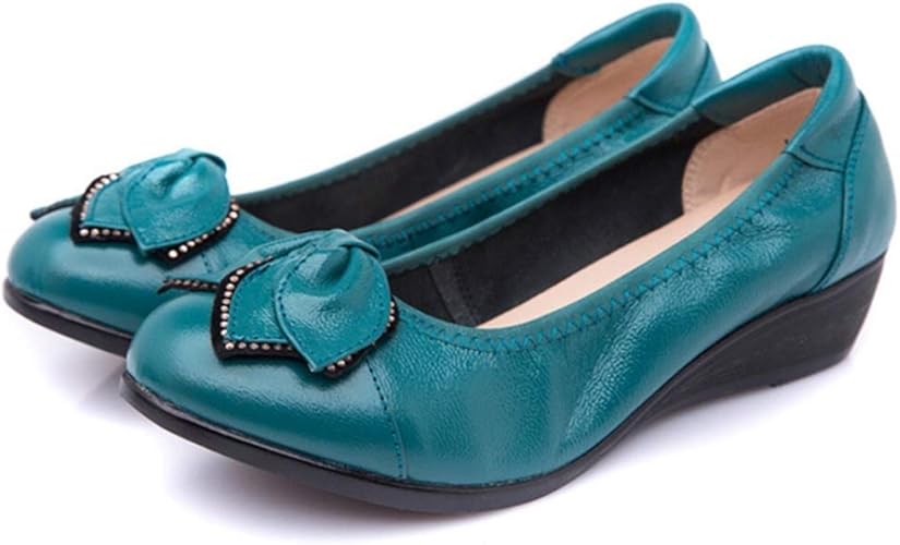 Amazon レディース パンプス 歩きやすい ローヒール ウェッジソール ナースシューズ 安定感 ウォーキングシューズ 通勤 カジュアル 軽量 通気 疲れにくい 滑り止め 婦人靴 黒 白 大きいサイズ 靴 ドドシューズ モカシン