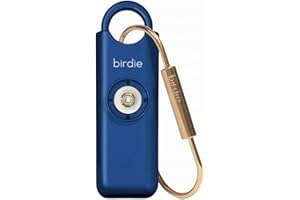 SHE'S BIRDIE She’s Birdie–The Original Personal Safety Alarm for Women by Women–Loud Siren, Strobe Light and Key Chain in a Variety of Colors (Metallic Indigo)