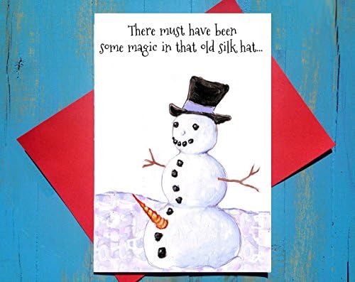 Really really happy snowman greeting card