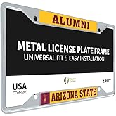 Desert Cactus Arizona State University Car Accessories ASU Sun Devils Metal License Plate Frame for Front or Rear of Car (Alumni - Yellow)