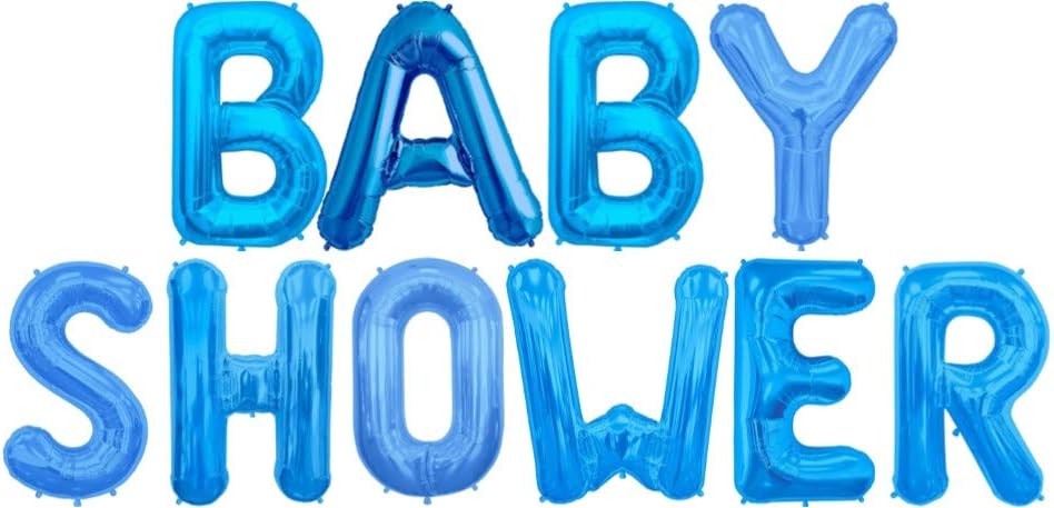 Toyland® 16" Baby Shower Balloons - Air Fill Only (Blue), Blue Baby Shower, Large