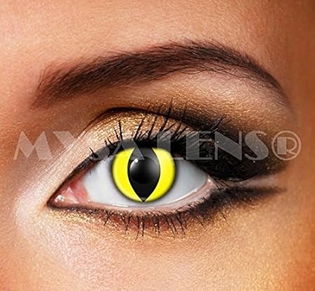 Lentilles De Contact De Couleur Crazy Lense Oeil De Chat Sans Correction Amazon Fr Hygiasne Et Soins Du Corps