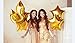 Treasures Gifted Gold Star Balloons - Gold Mylar Star Balloons - Gold Star Foil Balloons - Gold Star Mylar Balloons (Globos Estrellas) - 18 Inch Star Balloons - 6 Pack Foil Star Balloons, Gold