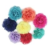 HBEDU Dog Collar Flowers Charms Accessories for Cat Puppy Pet Collars Rose Flower Grooming Decoration Pack of 8
