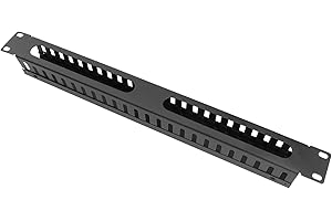 Homoyoyo 24-Port 19-inch Metal Rack Mount Cable Management Organizer for Network Supply and Server Cable