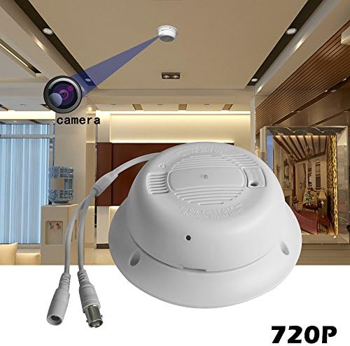 Dummuy Fire Alarm Side View Spy Camera with HD Home Security Camera -BSTCAM Dummy Smoke Detection Pinhole Lens DVR HOME Security Hidden Cameras Recorder Smoke Detector 16GB SD Card [Not included]