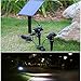 Led Solar Powered Landscape Spotlights, DLLT Waterproof Outdoor Landscaping Lights, 2-in-1 Solar Garden Exterior Wall Light for Tree Flag Yard Pool Lawn Driveway Security Lamps, Daylight