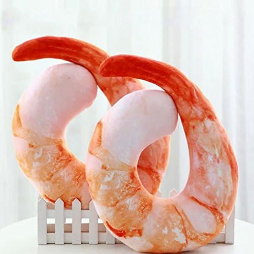 1 Pc Prawns Shape Relaxed Plush Pillow Cushion Absorbing Bolster U Neckpillow