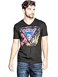 GUESS Men's Iverson Logo V-Neck Tee