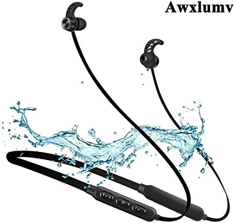 Bluetooth Headphones, Best Wireless Earbuds Waterproof Sports Earphones w/Mic HD Stereo Sweatproof in-Ear Earbuds Gym Running Workout 8 Hour Battery Noise Cancelling Headsets