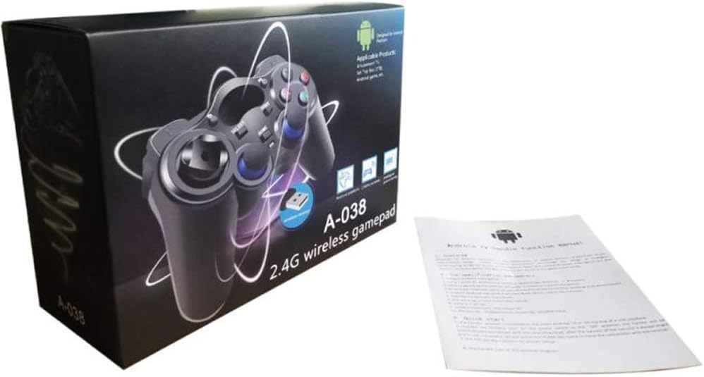 EIFFTER USB Wireless Gaming Controller Gamepad for PC/Laptop Computer(Windows XP/7/8/10) & PS3 & Android & Steam (Black1): Computers & Accessories