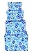 Cypress Lane Square Rigid Gift Box, a Nested Set of 4, 3.5x3.5x2 to 6x6x4 inches (Blue)