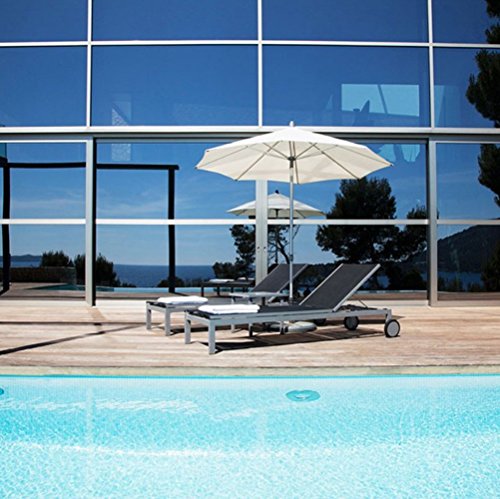 Soqool One Way Mirror Window Tint Daytime Privacy Window Film Self Static Privacy Solar Film Heat Contral and Anti-UV Mirrored Tint for Home/Office/Building Window Glass, 23" x 78.7"