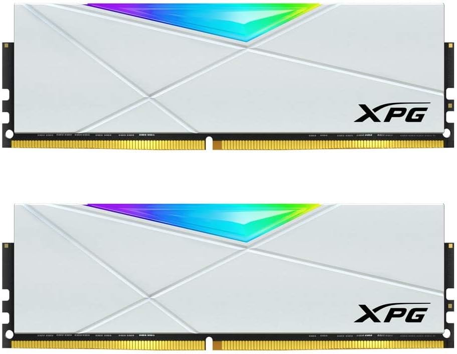 XPG SPECTRIX D50 16GB (2x8GB) 3200MHz DDR4 Desktop Gaming Memory White