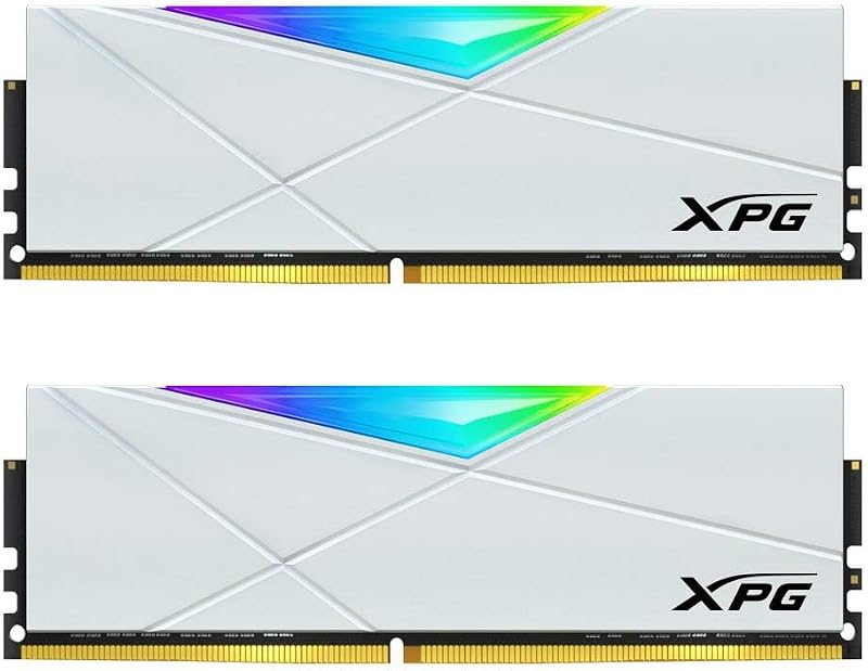 XPG SPECTRIX D50 16GB (2x8GB) 3200MHz DDR4 Desktop Gaming Memory White