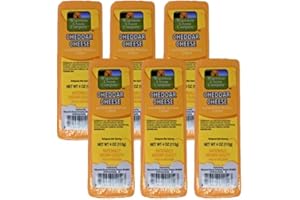 Wisconsin Cheese Company - 100% Wisconsin Cheddar Salami Cheese 4 oz. (Pack of 6 Blocks) Great for Charcuterie Boards & Gifts. Premium Wisconsin Cheese