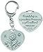 Cathedral Art (Abbey & CA Gift Friendship Heart Decorative Key Ring, One Size, Silver