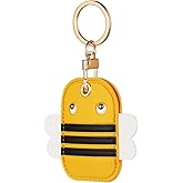 AXFEE Compatible with AirTag Case Keychain, Cartoon Air Tag Keychain Compatible with Apple Airtags Holder, PU Leather Keyring Case, Item Finders Accessories for Pets, Luggage, Wallet, Backpacks