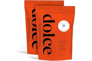 DOLCE SUPERFOODS Coconut Milk Powder - Organic, Vegan & Non Dairy Milk Powder & Creamer - Keto & Paleo Friendly, Soy-Free - Plant-Based Creamer for Coffee, Tea & Smoothies (Pack of 2)