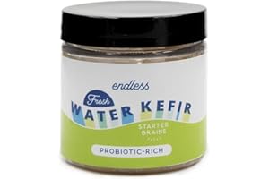 Cultures for Health ENDLESS Fresh Water Kefir Grains | DIY Fermented Probiotic Drink Enhances Gut Health | Heirloom Live Kefir Starter Makes Limitless Supply | Non-GMO Dairy Free Vegan Sparkling Water