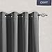 jinchan Blackout Curtains for Bedroom Living Room Moderate Grommet Window Drapes 2 Panels 84 inch Length Grey