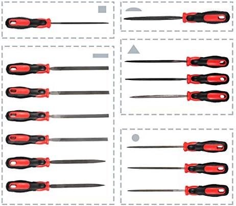 Kit File Large Flat/Triangle/Halfround/Round Set, File