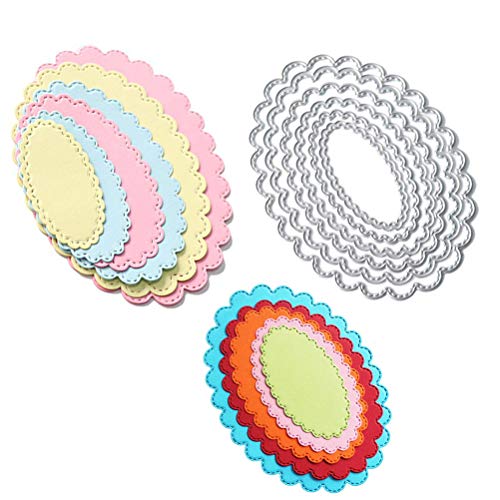 4 Sets / 27 PCS Metal Cutting Dies Stencil for Card Making Scrapbooking DIY Album Paper, TuNan Carbon Steel Template Molds, Embossing Tool for Envelope Gift Box - Flowers, Leaves, Circle, Oval