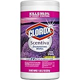 Clorox Scentiva Disinfecting Wipes, Bleach Free Cleaning Wipes - Tuscan Lavender and Jasmine, 70 Count