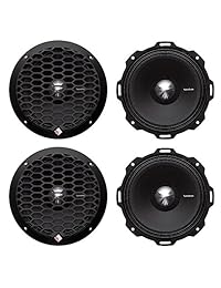 4) Altavoces para altavoces Rockford Fosgate PPS4 6 de 6.5 "800 vatios y 4 ohmios de rango medio