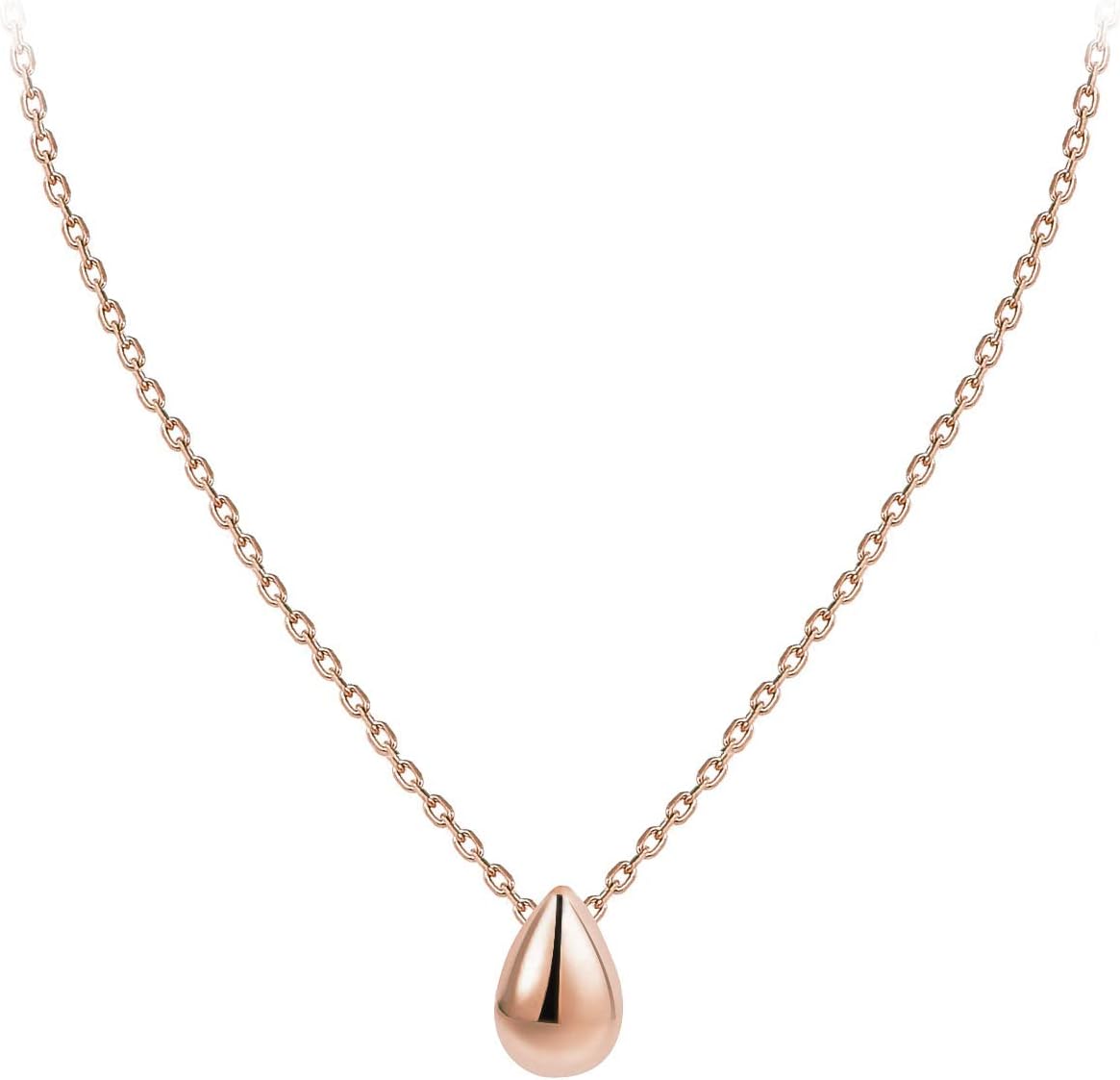 Minimalist Teardrop Necklaces Sterling Silver Simple Necklaces Dainty Necklaces for Women Girls