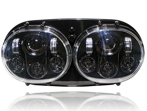 GENSSI LED Dual Projector Headlight For Harley Road Glide 2004-2013