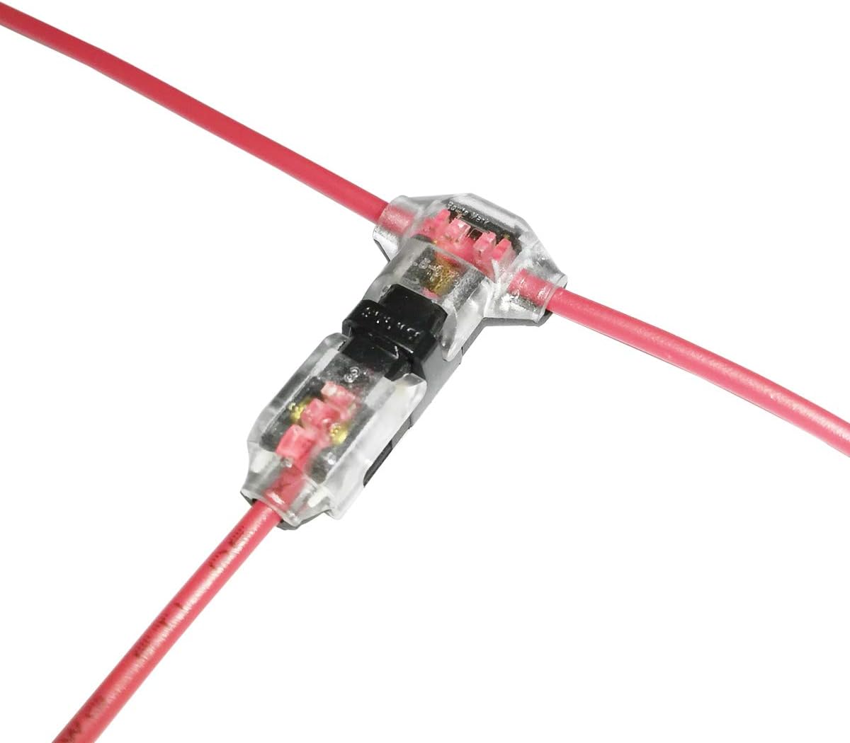 Quick Splice Wire Connectors T Tap - 10Pcs Self-Stripping Low Voltage Solderless Electrical Wire Terminals for 20 22 Gauge Wire