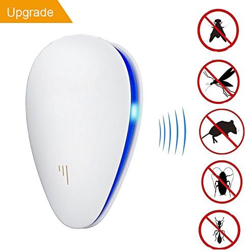 WaterLuu Ultrasonic Pest Repeller, Ultrasonic Pest Repeller Reject for Mosquitoes, Mice, Ants, Roaches, Spiders, Flies, Bugs, Lizards, Non-toxic Eco-Friendly, Human &amp; Pet 100% Safe (white-1pcs)