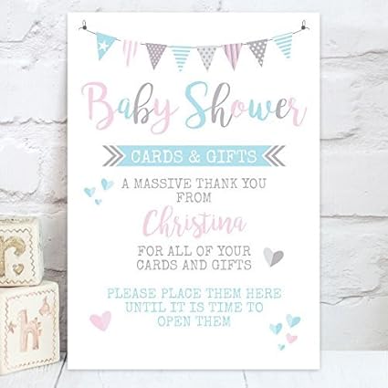Amazon Com Hiusan Personalized Baby Shower Cards And Gift Table Amazon Com Hiusan Personalized Baby Shower Cards And Gift Table