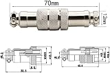 winwill 5Pcs GX16 16mm Aviation Connector Plug Docking Female Male Circular view 3