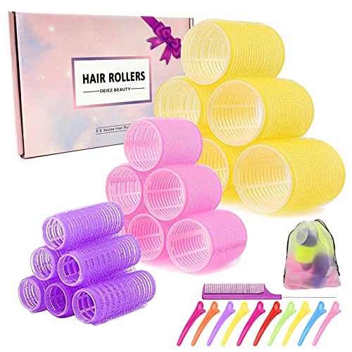 Mua Jumbo Hair Rollers Hair Curlers. Large Self Grip Hair Curlers for