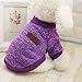 Pet Clothes for Small Dog Girl Dog Boy Soft Warm Fleece Clothing Winter (S, Purple)